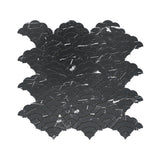 Zelfklevende Mozaïektegels Metaal Waaier Zwart 26,8×28,1 cm keukenachterwand