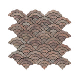 Zelfklevend Mozaïekpaneel | Waaier Mauve | 26,8×28,1 cm | Metaal