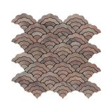 Zelfklevende Mozaïektegels Metaal Waaier Mauve 26,8×28,1 cm keukenachterwand
