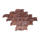 Zelfklevend Mozaïekpaneel | Waaier Koper | 26,8×28,1 cm | Metaal
