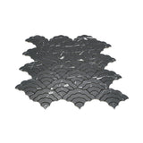 Zelfklevend Mozaïekpaneel | Waaier Zwart | 26,8×28,1 cm | Metaal