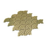 Zelfklevende Mozaïektegels Metaal | Waaier Goud | 26,8×28,1 cm | Keuken, Bad & WC