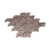 Zelfklevende Mozaïektegels Metaal | Waaier Mauve | 26,8×28,1 cm | Keuken, Bad & WC