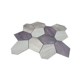 Zelfklevende Mozaïektegels Metaal | Polygoon Grijs | 30×26,2 cm | Keuken, Bad & WC
