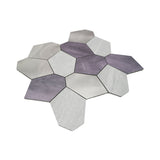 Zelfklevende Mozaïektegels Metaal | Polygoon Grijs | 30×26,2 cm | Keuken, Bad & WC