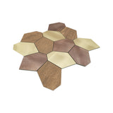 Zelfklevende Mozaïektegels Metaal | Polygoon Goud | 30×26,2 cm | Keuken, Bad & WC