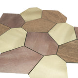 Zelfklevende Mozaïektegels Metaal | Polygoon Goud | 30×26,2 cm | Keuken, Bad & WC