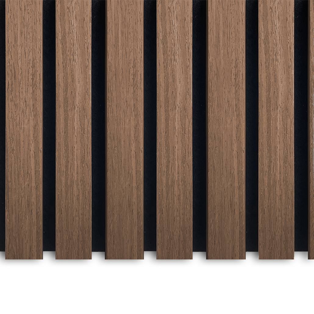 Akupanel gerookt eiken akoestisch wandpaneel 240 x 60 cm met écht houtfineer