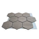 hexagon wandpaneel walnoot grijs met grijs vilt 1
