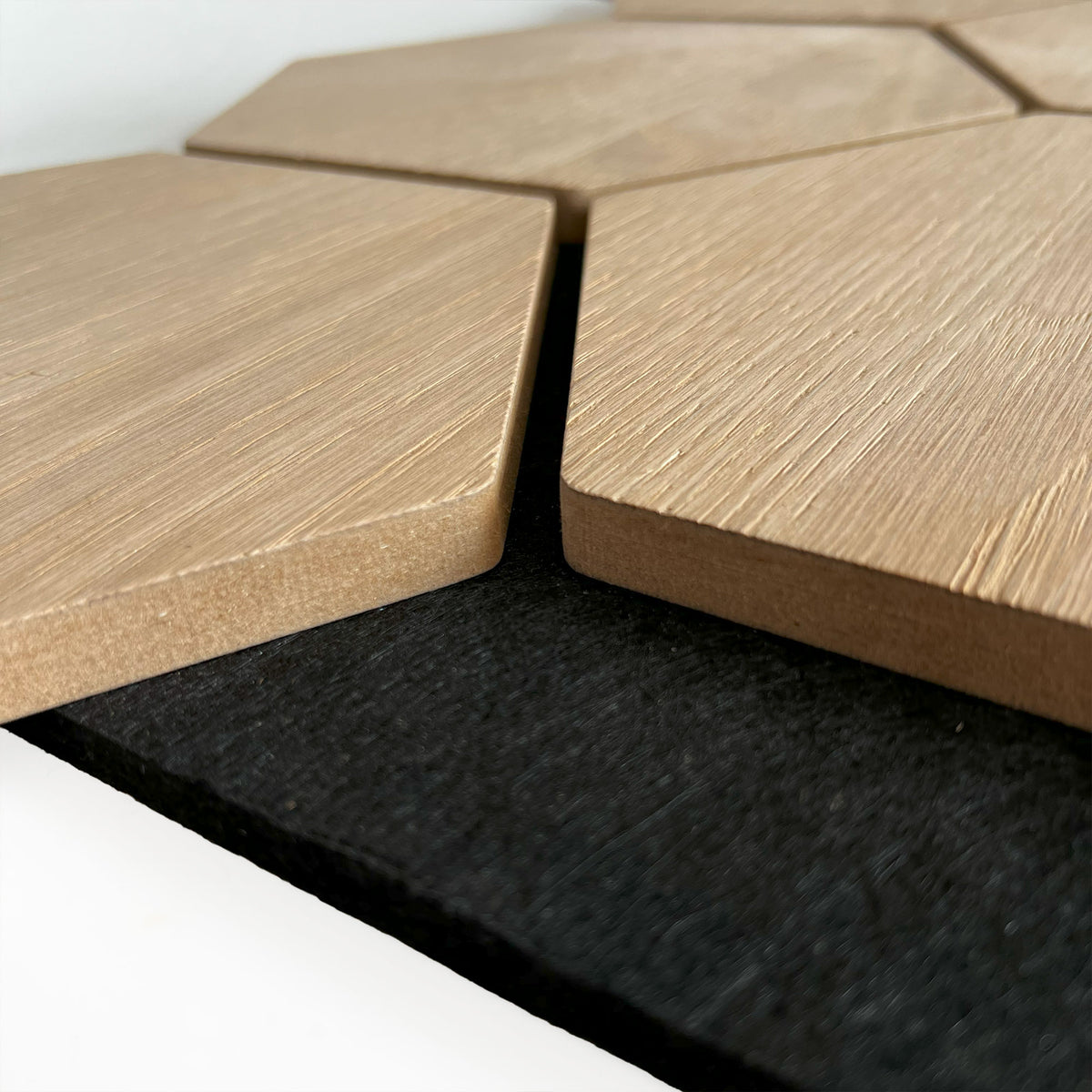 Sample hexagon wandpaneel naturel eiken 3
