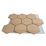 hexagon wandpaneel eiken met grijs vilt 1