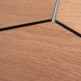 hexagon wandpaneel gerookt eiken met grijs vilt 2