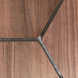 hexagon wandpaneel walnoot met grijs vilt 3