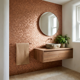 Mini Hexagon 3D Koper - badkamer sfeerfoto