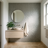 Mini Hexagon 3D Grijs - badkamer sfeerfoto