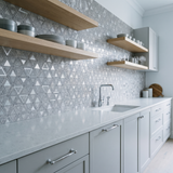 Driehoek Grijs Zilver - keuken sfeerfoto