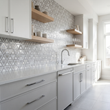 Driehoek Grijs Wit-Zilver - keuken sfeerfoto