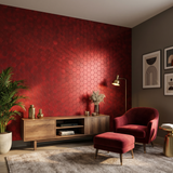 Hexagon Rood - woonkamer sfeerfoto