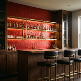 Hexagon mozaiek rood bar