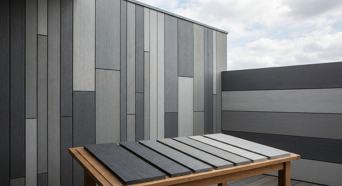 Composiet gevelbekleding grijs: kleuren en afmetingen