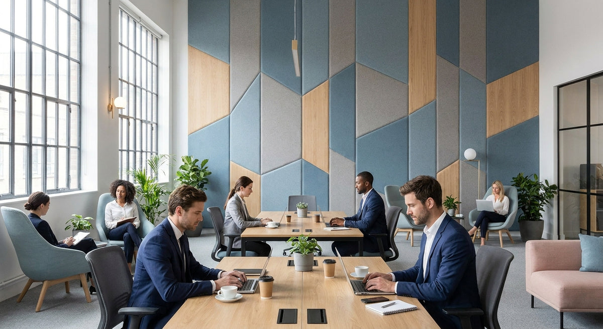 Wandpanelen voor een coworking space of flexwerkplek