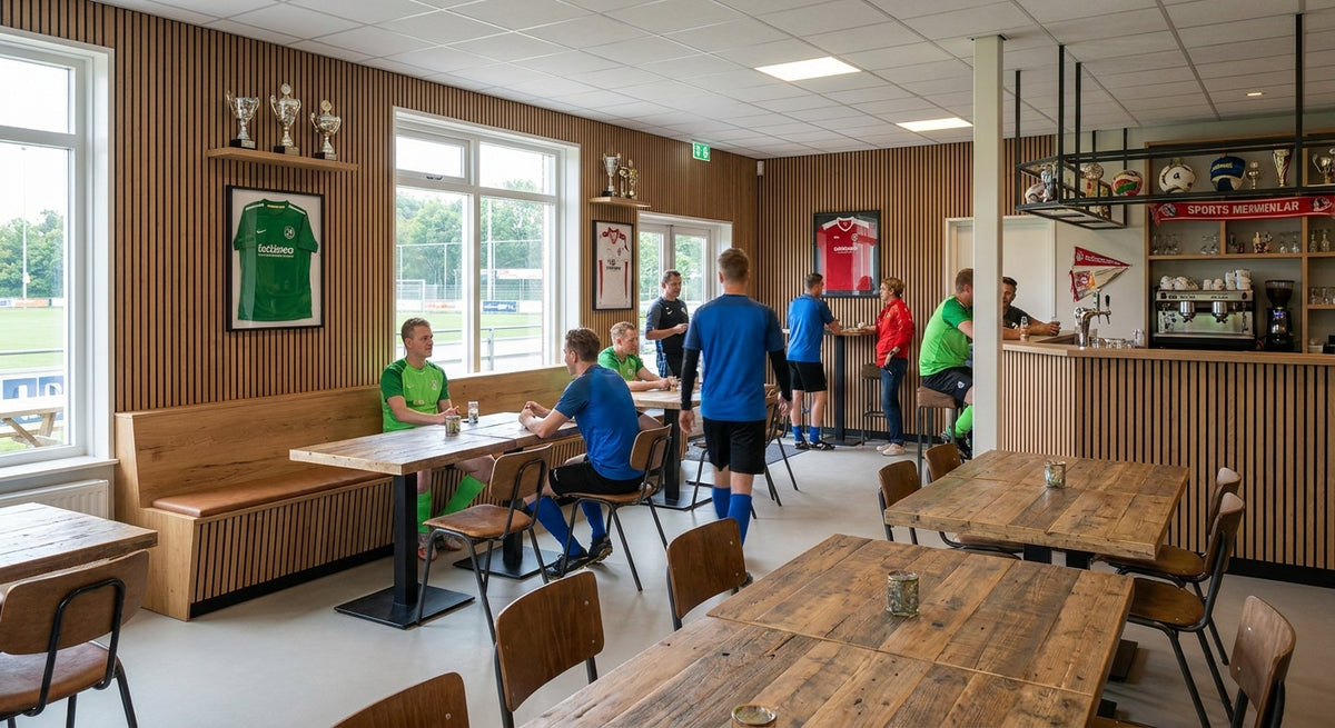 Wandpanelen voor een sportkantine of clubhuis