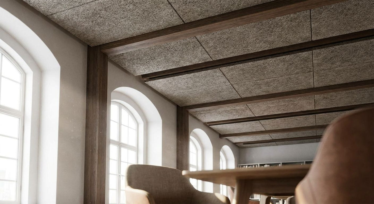 Houtwolcementplaten voor akoestische plafonds