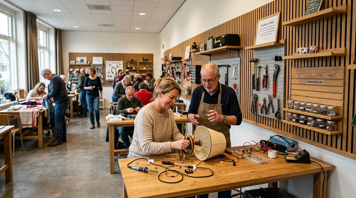 Wandpanelen voor een repair café of buurthuis