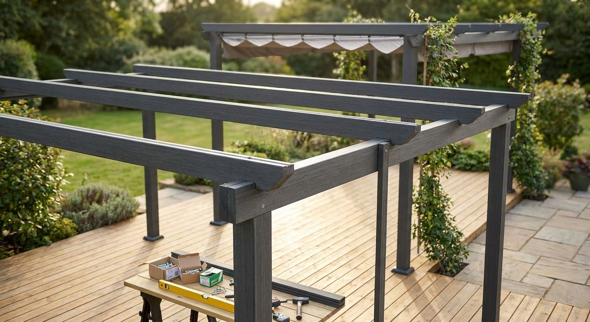Composiet pergola: opties en montage