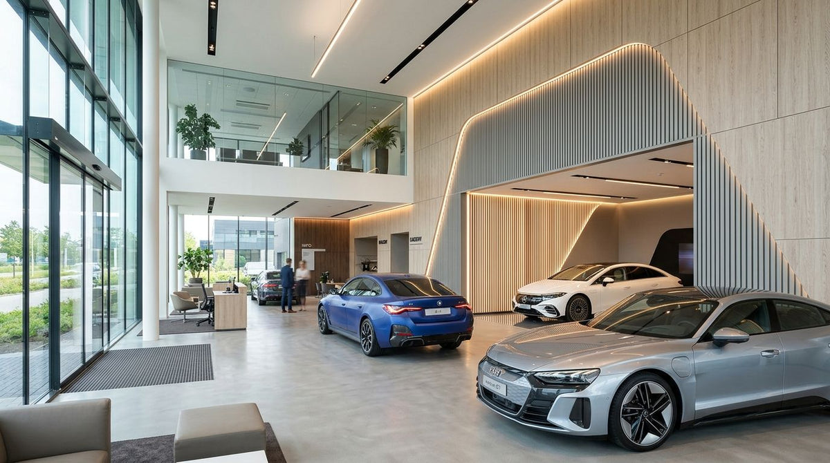 Beste wandpanelen voor een autoshowroom: licht en representatie