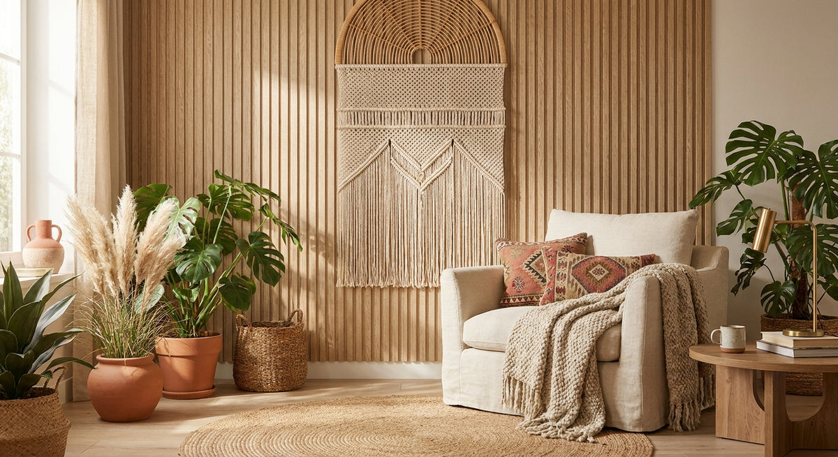 Beste wandpanelen voor een Boho interieurstijl