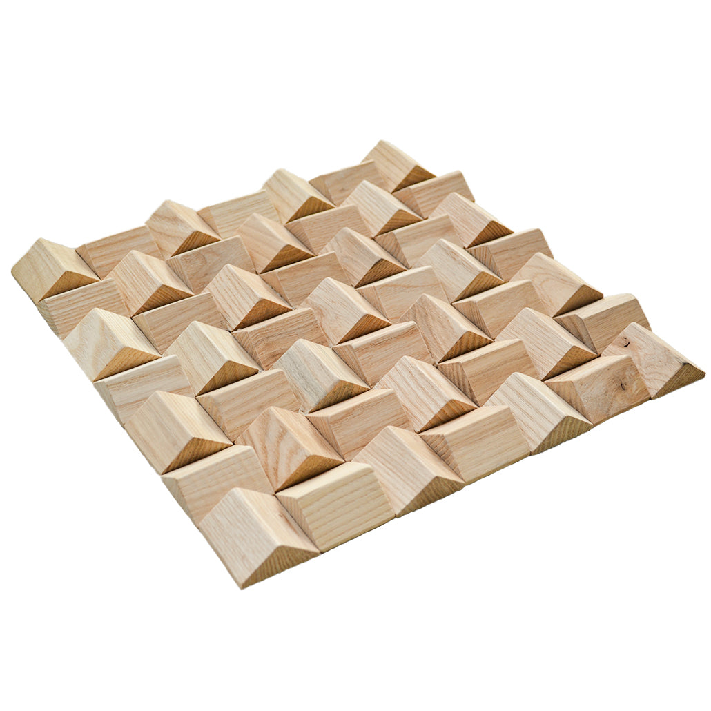 3D Houten Wandpaneel, Ash | 30×30 cm
