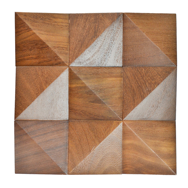 Houten Mozaïekpaneel | Cumaru Deep | 30×30 cm | Hout | Tegel
