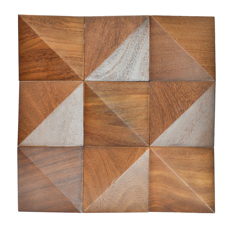 Houten Mozaïekpaneel | Cumaru Deep | 30×30 cm | Hout | Tegel
