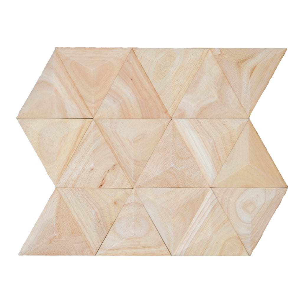 3D Houten Wandpaneel, Rubberwood XL | 30×35 cm