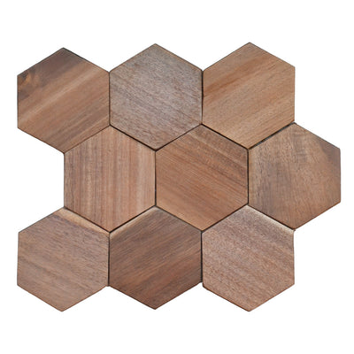 3D Houten Wandpaneel, Walnoot Tropical | 26×30 cm