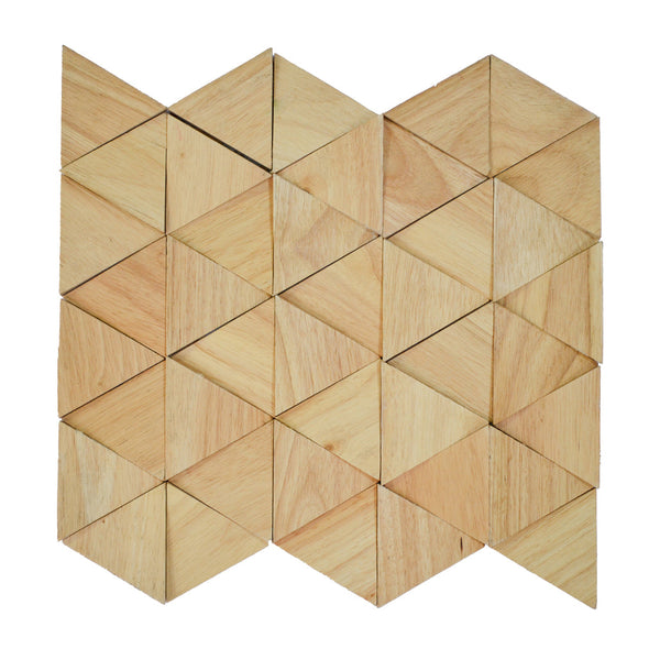 Houten Mozaïekpaneel | Rubberwood Compact | 28×30 cm | Hout | Tegel