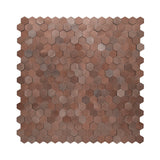 Mini Hexagon 3D Donkerkoper mozaiek productfoto glans 1