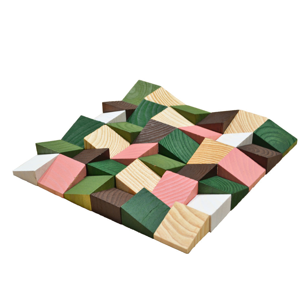 3D Houten Wandpaneel, Rich Pine | 30×30 cm