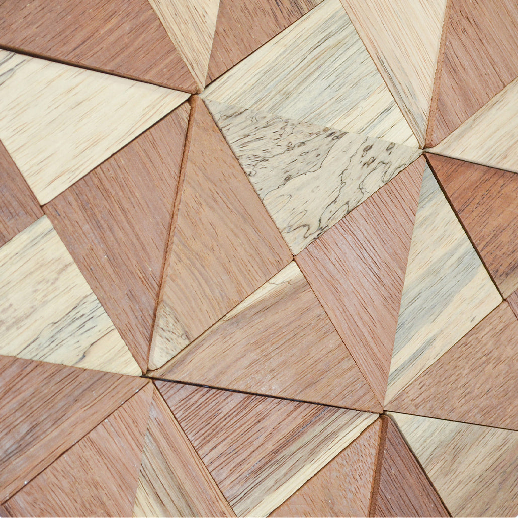3D Houten Wandpaneel, Merbau Hout | 30×30 cm