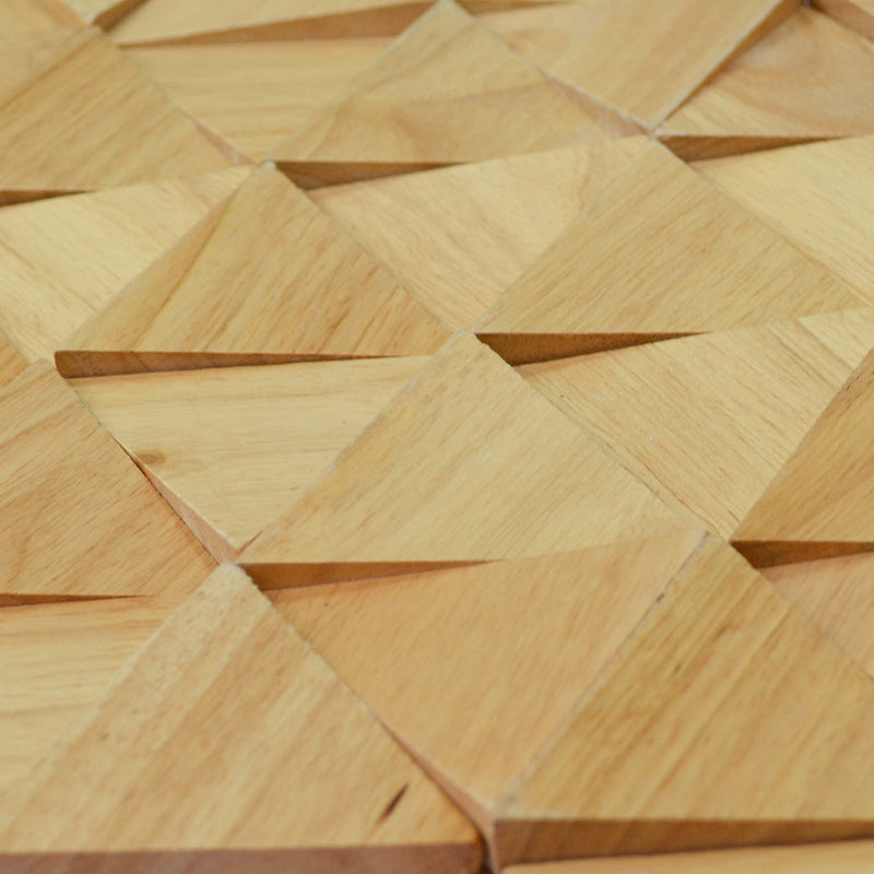 Houten Mozaïekpaneel | Rubberwood Compact | 28×30 cm | Hout | Tegel