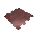 Zelfklevende Mozaïektegels Metaal | Hexagon Bordeaux | 28,8×29,2 cm | Keuken, Bad & WC
