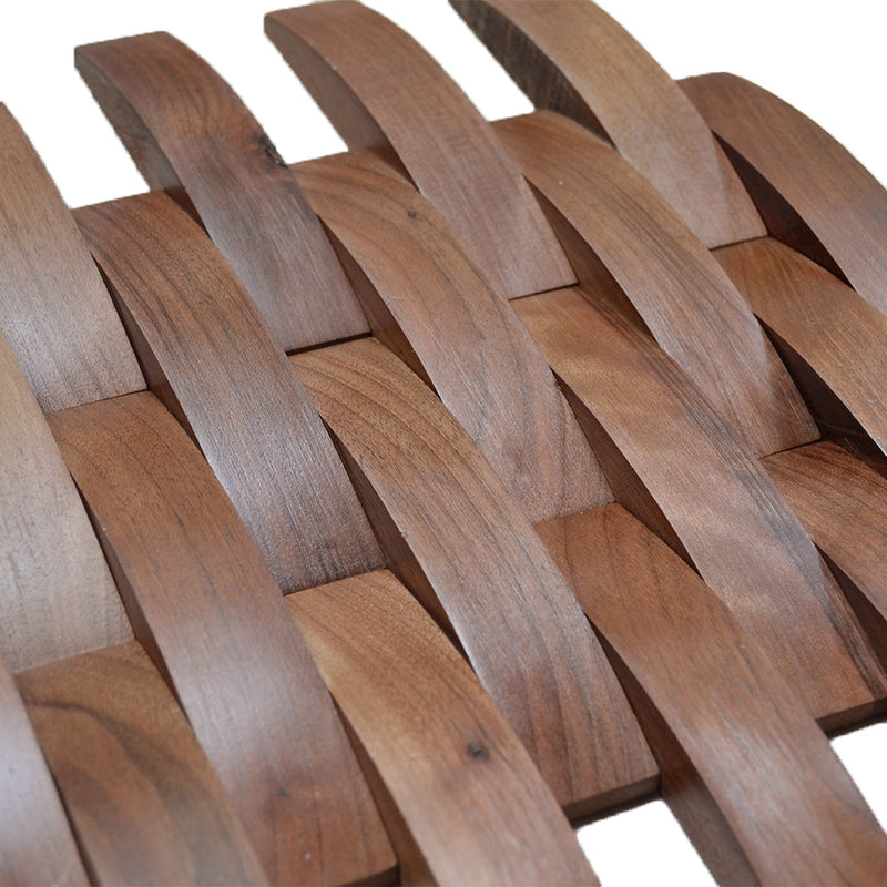 Houten Mozaïekpaneel | Walnoot Deep Dusk | 30×30 cm | Hout | Tegel