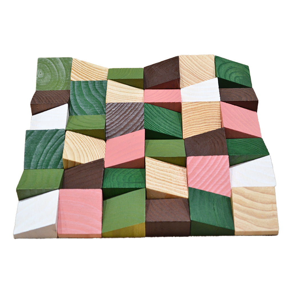 3D Houten Wandpaneel, Rich Pine | 30×30 cm