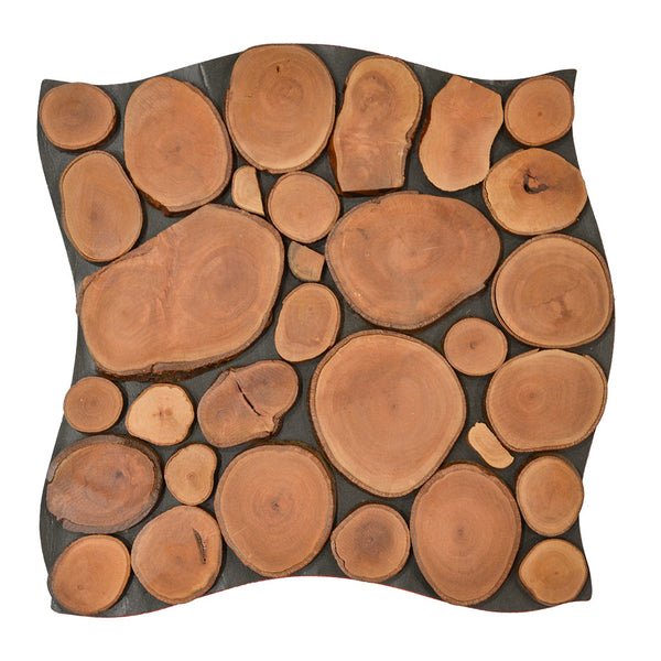 Houten Mozaïekpaneel | Lychee | 30×30 cm | Hout | Tegel