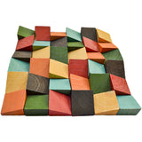 Houten Mozaïekpaneel | Dark Pine | 30×30 cm | Hout | Tegel