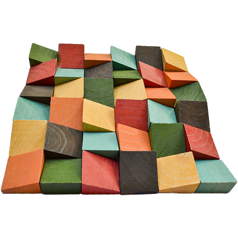 Houten Mozaïekpaneel | Dark Pine | 30×30 cm | Hout | Tegel