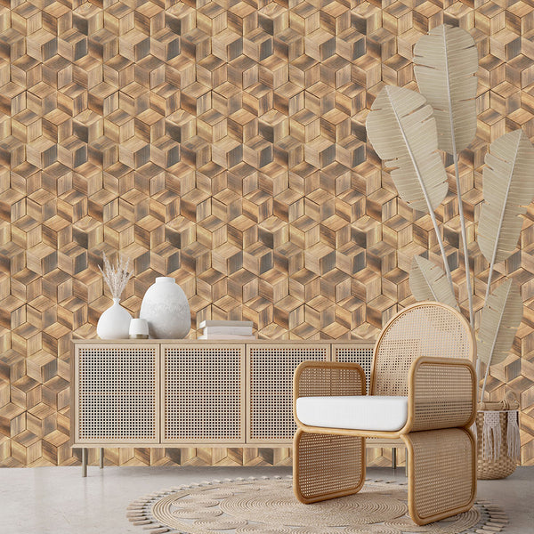 Houten Mozaïekpaneel | Fresh Pine | 30×35 cm | Hout | Tegel