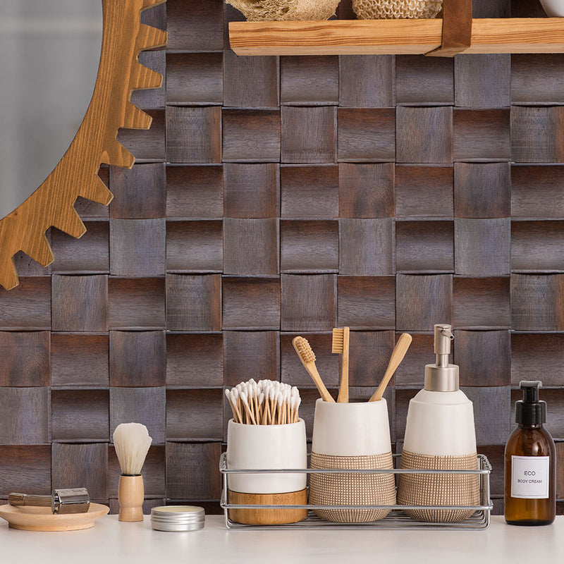 Houten Mozaïekpaneel | Merbau XL | 30×60 cm | Hout | Tegel