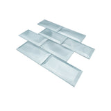 Zelfklevend Mozaïekpaneel | Subway 3D Blauw | 30,5×30,5 cm | Metaal